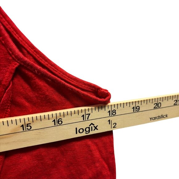 A.L.C. Womens Red Linen Ruffle Hem Camisole Top S - Picture 3 of 5